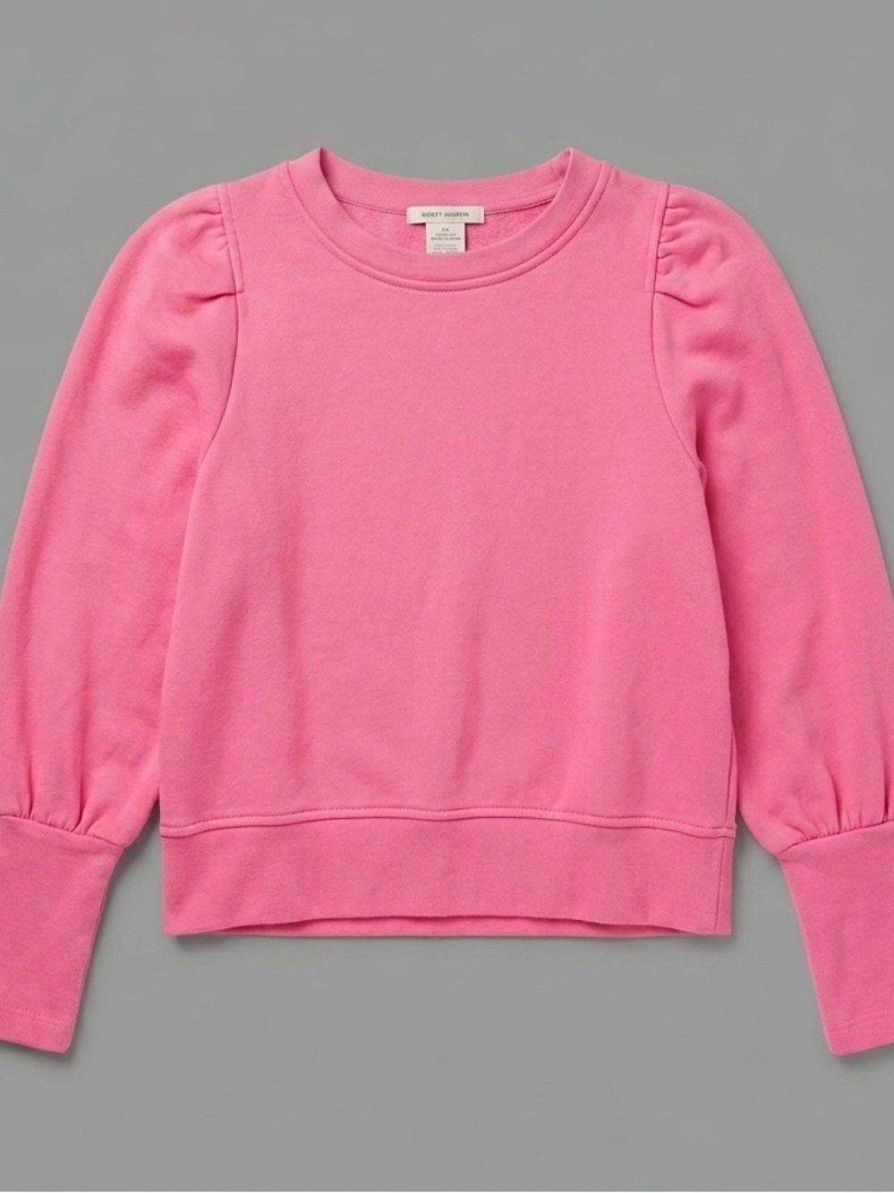 Banana Republic Pink Puff Shoulder Long Sleeve Sweatshirt Medium